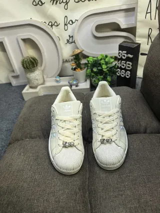 Adidas Superstar Quilted Off-White Lifestyle Sneakers 10