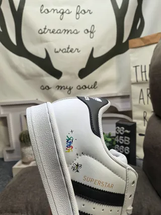 Adidas Superstar White and Black Lifestyle Sneakers 3