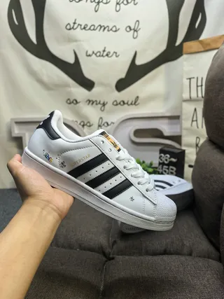 Adidas Superstar White and Black Lifestyle Sneakers 5