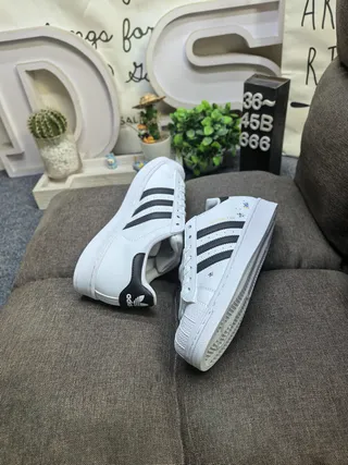 Adidas Superstar White and Black Lifestyle Sneakers 6