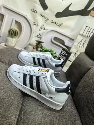 Adidas Superstar White and Black Lifestyle Sneakers 7