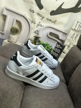 Adidas Superstar White and Black Lifestyle Sneakers 9