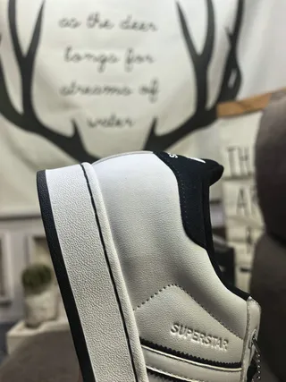 Adidas Superstar White and Black Lifestyle Sneakers 3