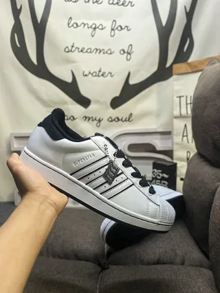 Adidas Superstar White and Black Lifestyle Sneakers 5