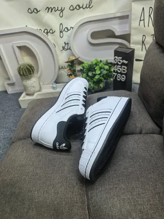 Adidas Superstar White and Black Lifestyle Sneakers 6