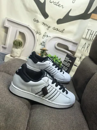 Adidas Superstar White and Black Lifestyle Sneakers 9