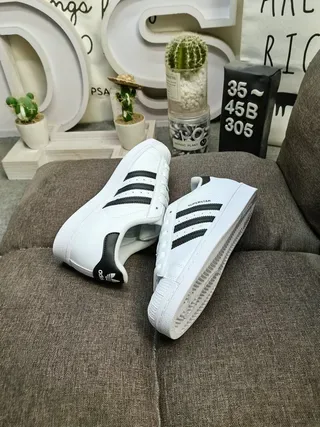 Adidas Superstar White and Black Lifestyle Sneakers 6