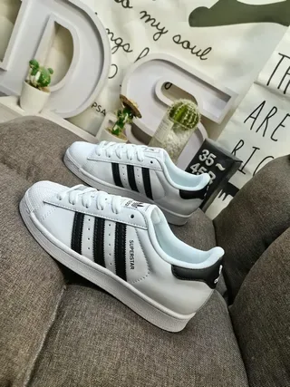 Adidas Superstar White and Black Lifestyle Sneakers 7