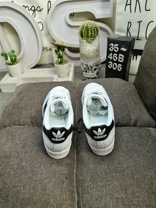Adidas Superstar White and Black Lifestyle Sneakers 8