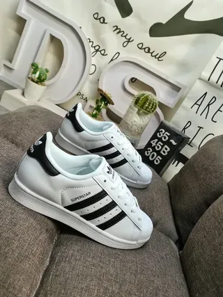 Adidas Superstar White and Black Lifestyle Sneakers 9