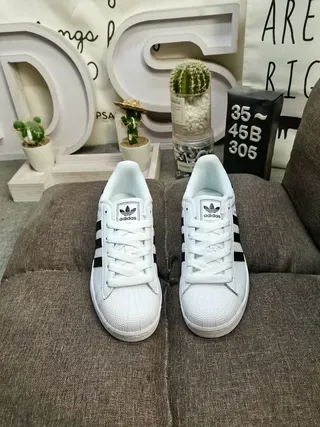 Adidas Superstar White and Black Lifestyle Sneakers 10