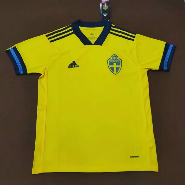 Adidas Seleção Nacional da Suécia Camiseta Amarelo Marinho 4