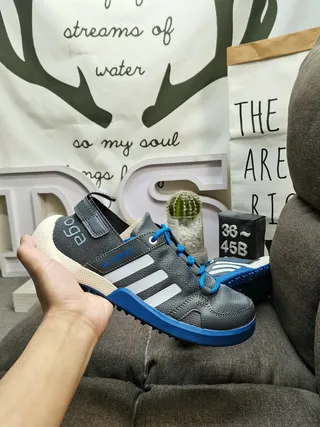 Adidas Terrex Beige Black Mesh Upper Three-Stripe Branding Lifestyle Sneakers 5