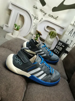 Adidas Terrex Beige Black Mesh Upper Three-Stripe Branding Lifestyle Sneakers 9