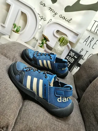 Adidas Terrex Beige Black Mesh Upper Three-Stripe Branding Lifestyle Sneakers 17