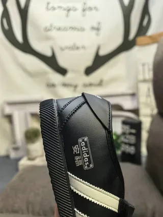 Adidas Tokyo Black Laceless Three-Stripe Lifestyle Sneakers 3