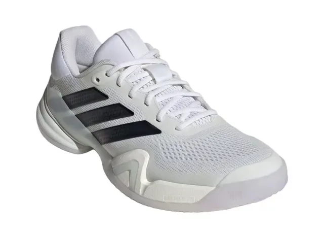 Adidas White and Black Three-Stripe Performance Sneaker 5