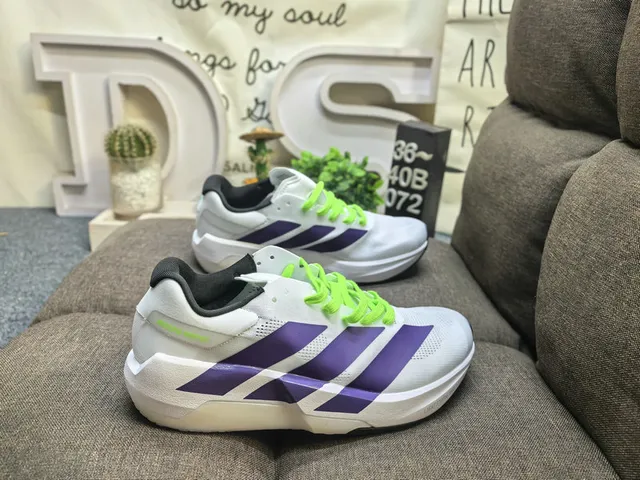 Adidas White Blue Mesh Upper Three-Stripe Side Branding Lifestyle Sneakers 11