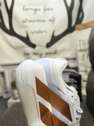 Adidas White Blue Mesh Upper Three-Stripe Side Branding Lifestyle Sneakers 23