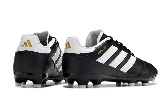 Adidas White Gold লো-কাট লেদার আপার সেলাই করা প্যানেল নির্মাণ দৃঢ় মাটির ফুটবল জুতা 8