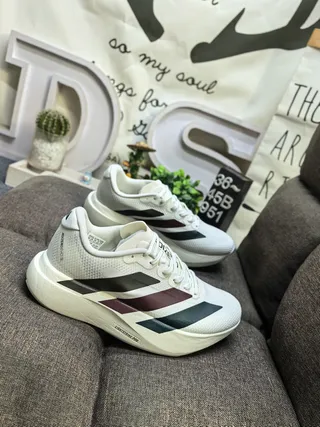 Adidas White Multicolor Engineered Mesh Upper Sculpted Foam Midsole Running Shoes 9