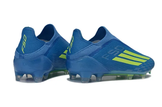 Adidas X Speedflow Bleu et Jaune Néon Chaussures de football pour sol ferme 5