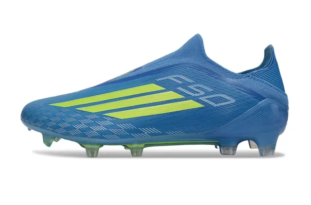 Adidas X Speedflow Bleu et Jaune Néon Chaussures de football pour sol ferme 7