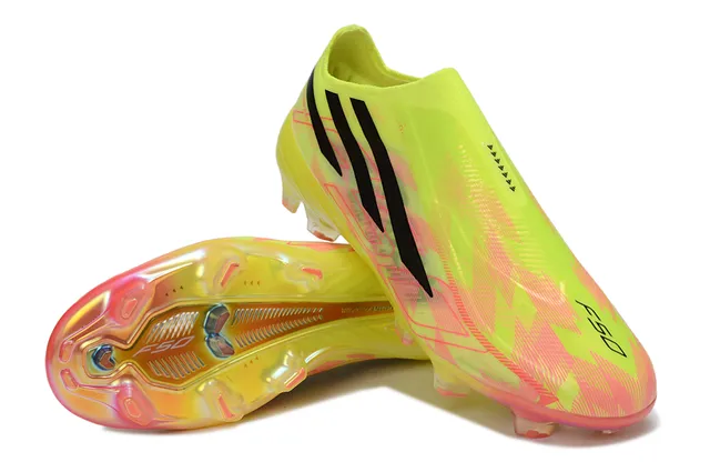 Adidas X Speedflow Hyperfast Neon Yellow Pink Gradient Firm-Ground Soccer Shoes 4