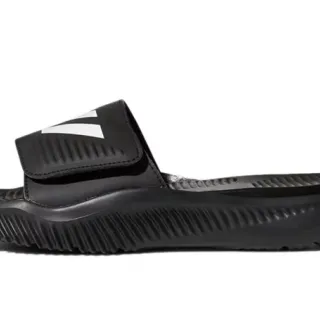 Adidas Yeezy Slide काले सफेद लोगो स्लिपर्स