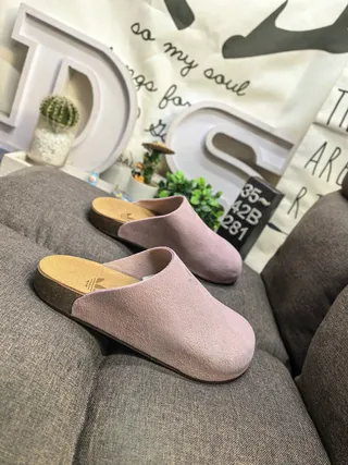 Adidas Yeezy Slide Dusty Pink Suede Slippers 8