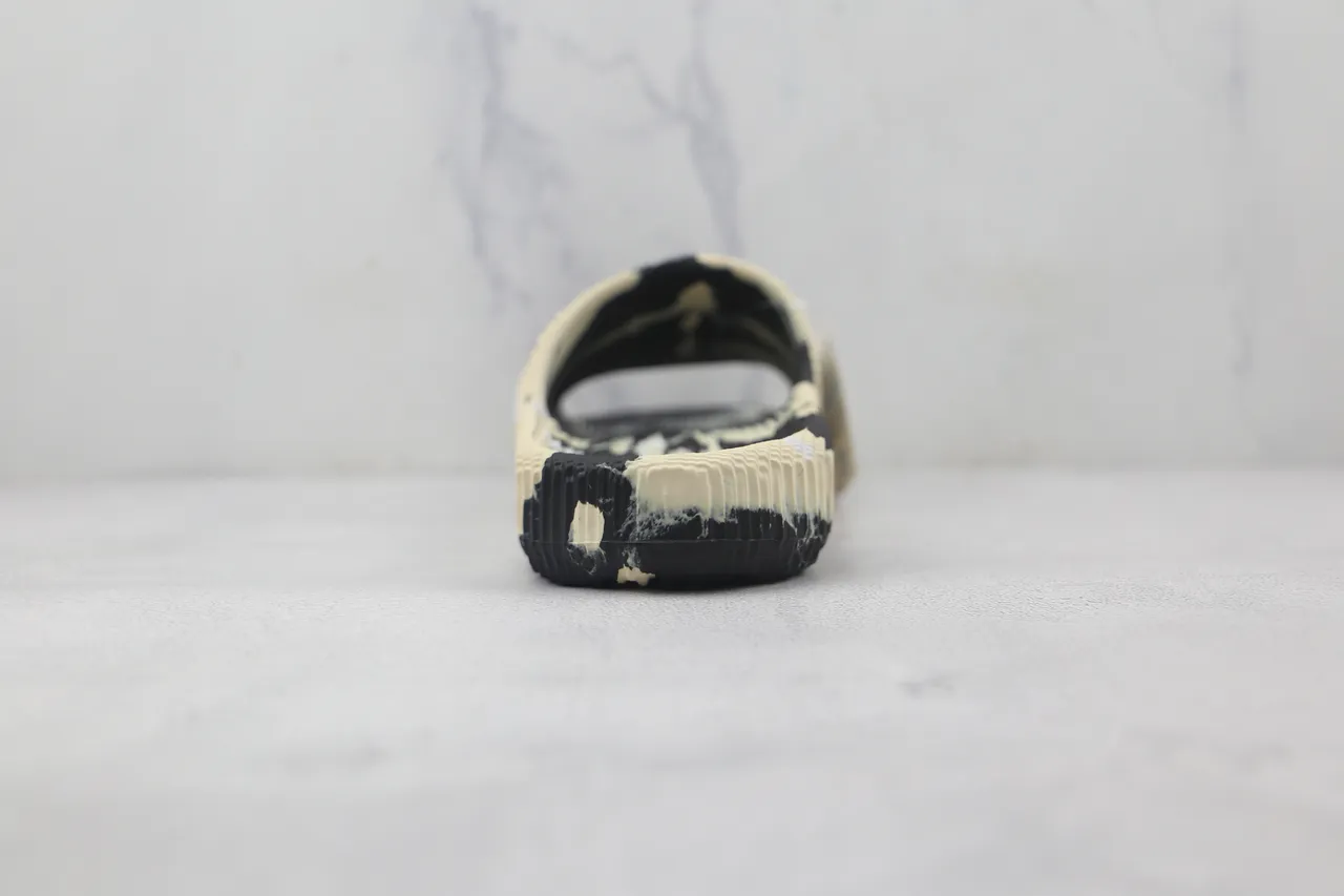 Adidas Yeezy Slide Marbled Black and Cream Slippers 9