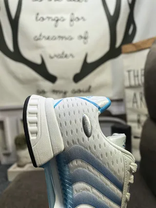 Adidas Jaune Bleu Mesh Perforé Supérieur Trois Rayures Recouvrements Synthétiques Chaussures de Course 3