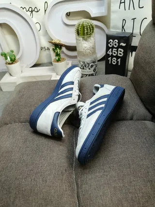 Adidas Yellow White Suede Upper Three Stripes Lifestyle Sneakers 16