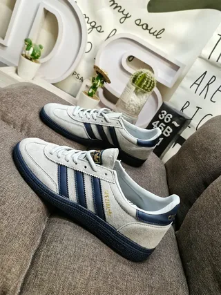 Adidas Yellow White Suede Upper Three Stripes Lifestyle Sneakers 17