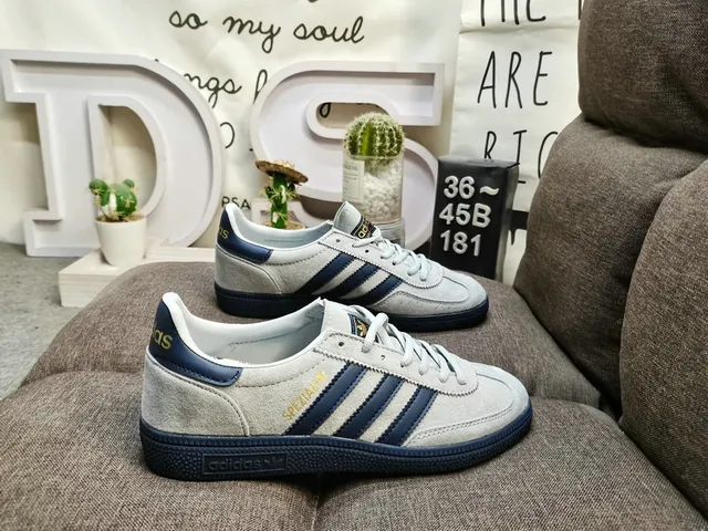 Adidas Yellow White Suede Upper Three Stripes Lifestyle Sneakers 21