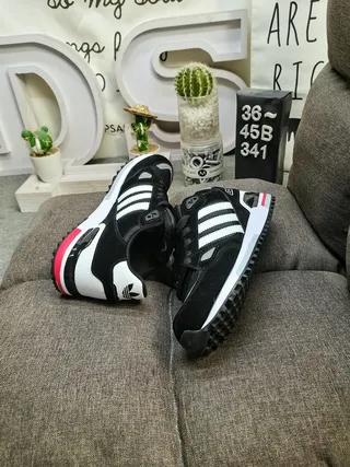 Adidas ZX 750 Black White Red Lifestyle Sneakers 6