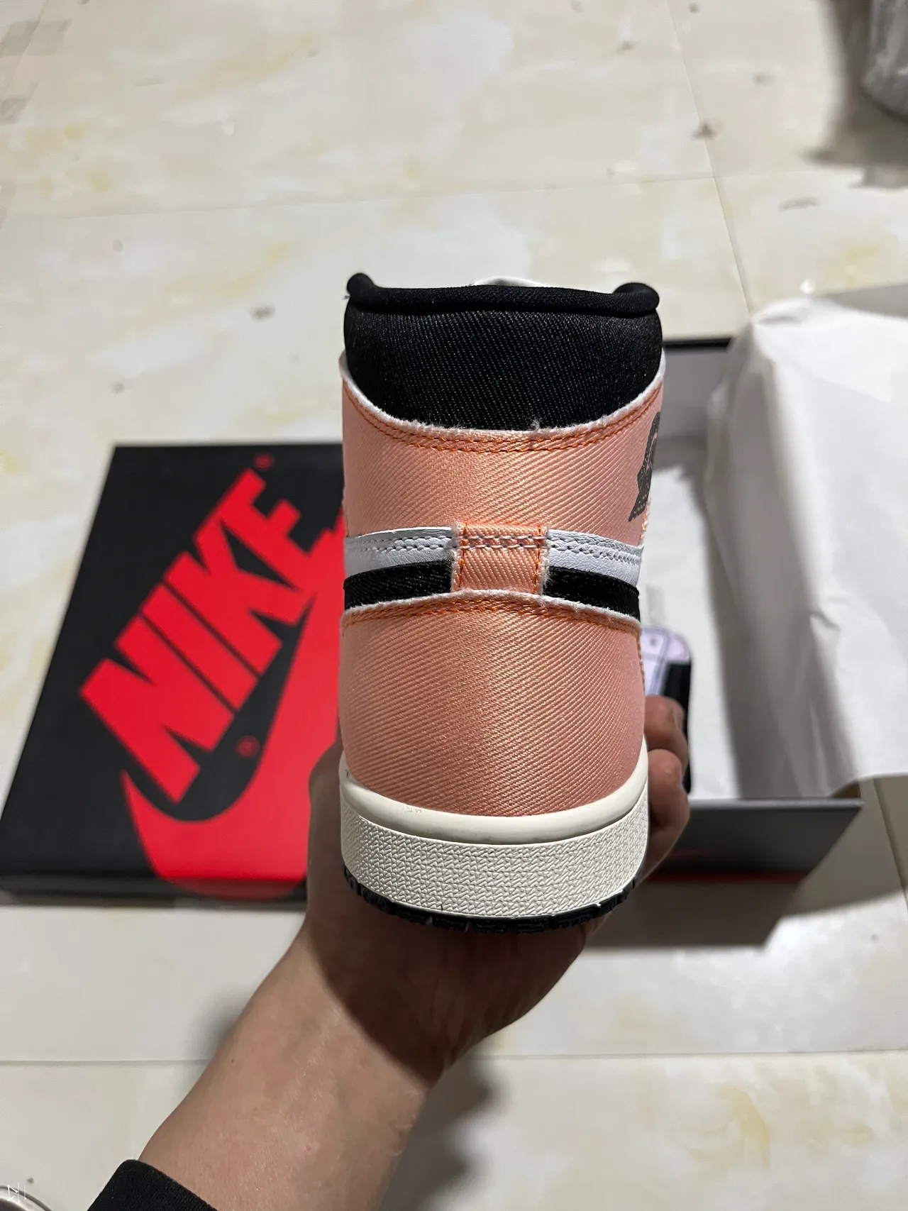 Air Jordan 1 Gradient Peach Lavender Basketball Shoes 6