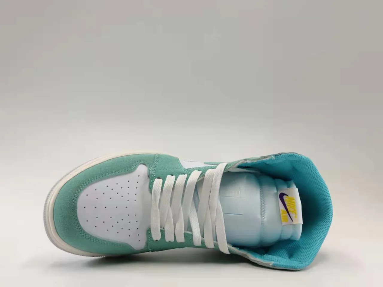 Air Jordan 1 High OG Mint Green Suede Basketball Shoes 4
