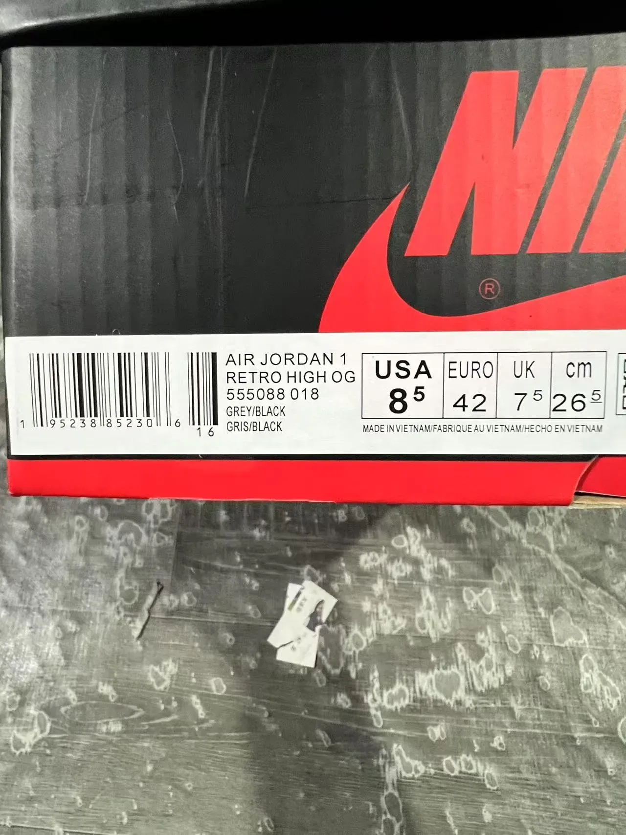 Air Jordan 1 High OG SP19 Tênis de Basquete Cinza Claro Preto Creme 10