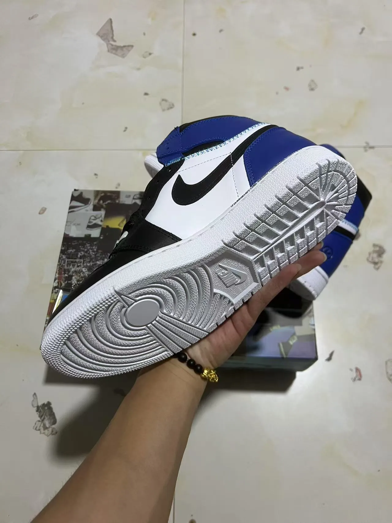 Air Jordan 1 High Royal Blue White Black Basketball Shoes 6