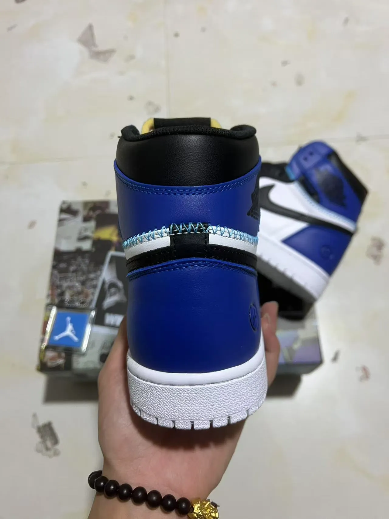 Air Jordan 1 High Royal Blue White Black Basketball Shoes 8