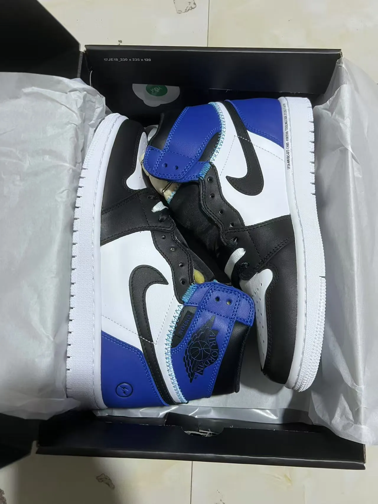 Air Jordan 1 High Royal Blue White Black Basketball Shoes 9