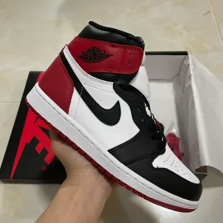 Air Jordan 1 High White Black Red Basketball Shoes