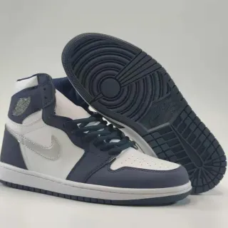 Air Jordan 1 High Blanco Navy Zapatillas de Baloncesto