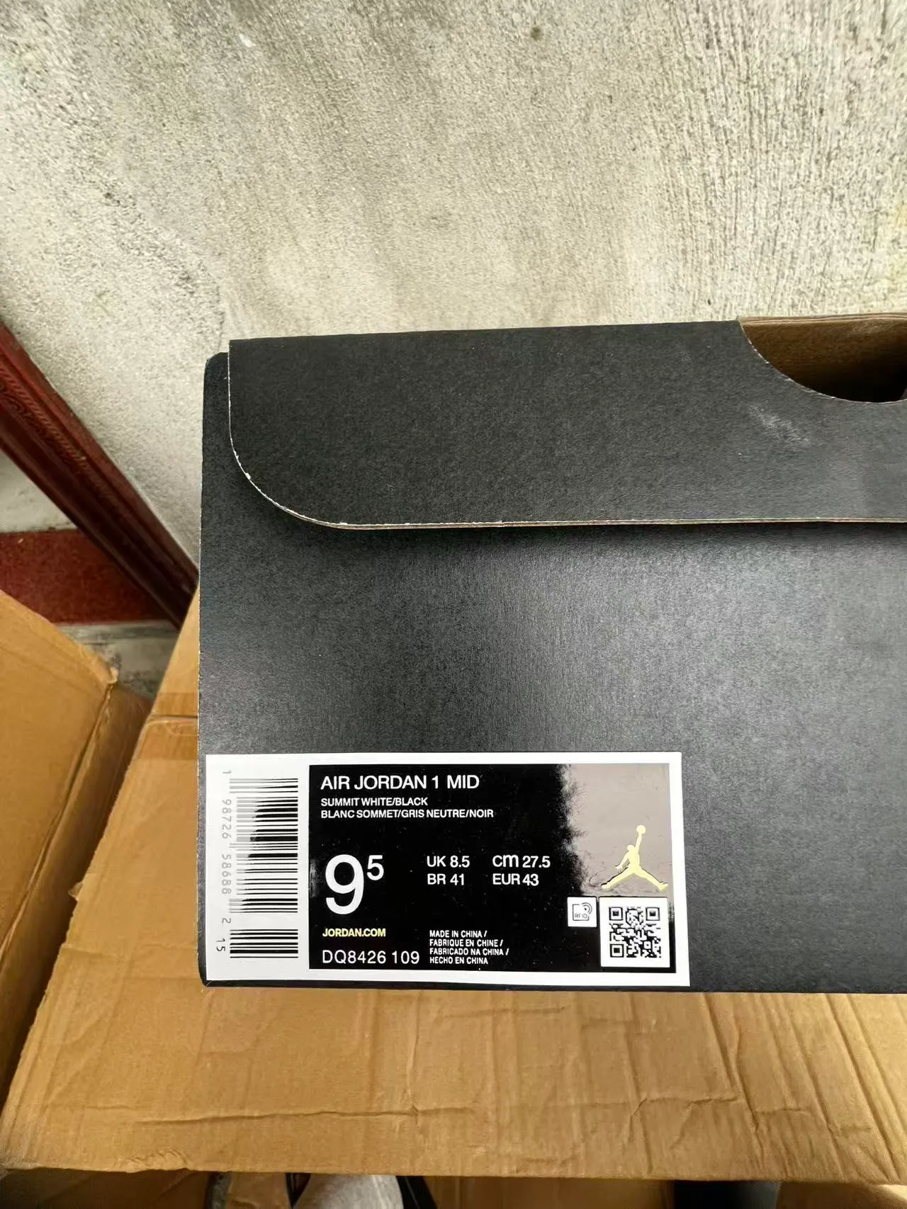 Air Jordan 1 White Black Red Basketball Shoes 10