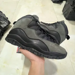 Air Jordan 10 Dark Gray and Black Basketball Shoes