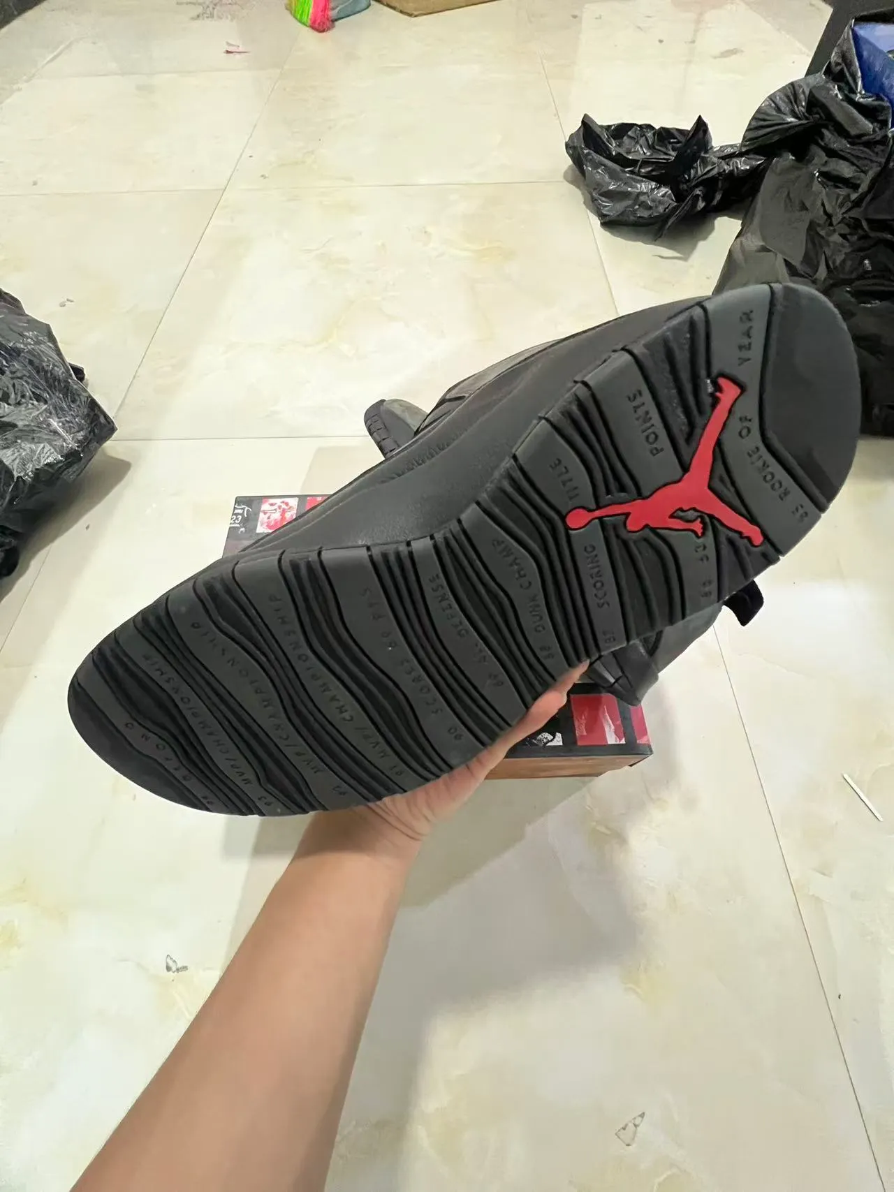 Air Jordan 10 Dark Gray and Black Basketball Shoes 6