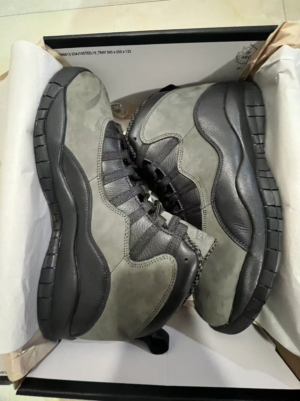 Air Jordan 10 Dark Gray and Black Basketball Shoes 9