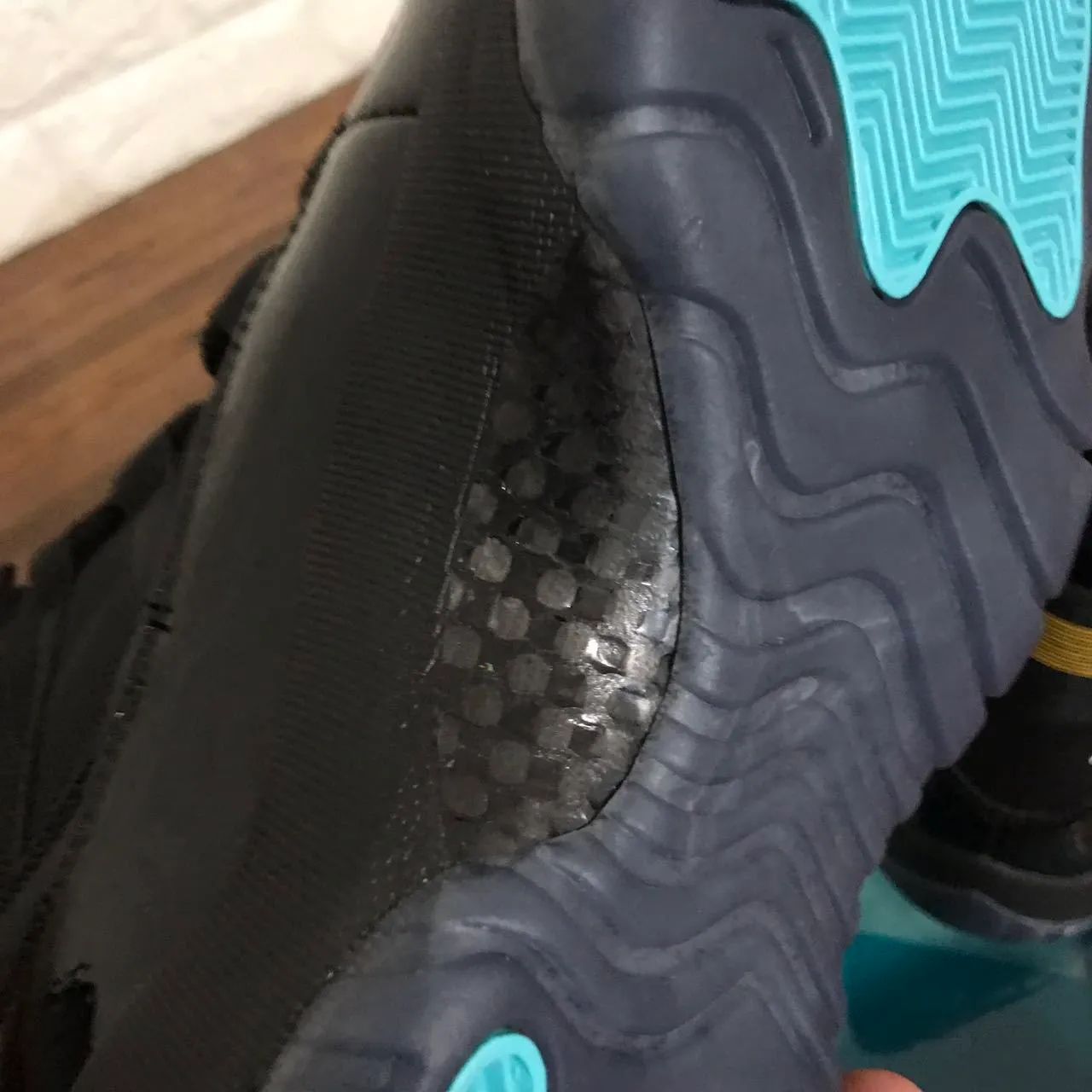 Air Jordan 11 Preto Azul Claro Jumpman Tênis de Basquete 8