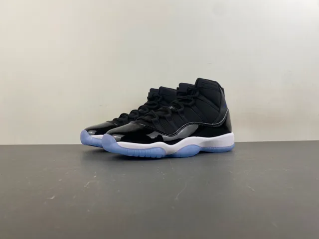 Air Jordan 11 Black White Icy Blue Basketball Shoes 11